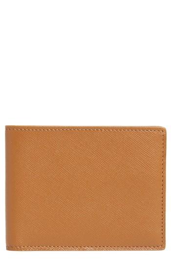 Men's Common Projects Saffiano Leather Wallet - Brown