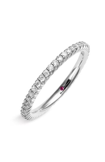 Women's Roberto Coin 'micropave' Diamond Stackable Ring