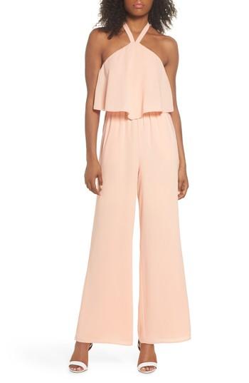 Women's Ali & Jay Meet Me At Vbw Halter Jumpsuit - Coral