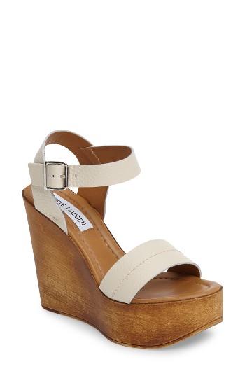 Women's Steve Madden Belma Wedge Sandal M - White