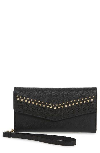 Women's Rebecca Minkoff Whipstitch Iphone 7 Wristlet - Black