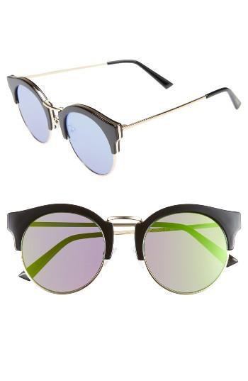 Women's Bonnie Clyde Broadway 51mm Retro Sunglasses - Money Green