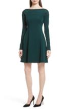Women's Theory Valentina Scuba Knit A-line Dress, Size - Green