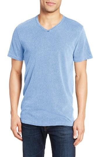 Men's Velvet By Graham & Spencer Stan Cotton & Linen T-shirt, Size - Blue