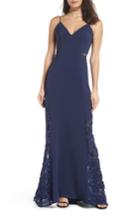 Women's Maria Bianca Nero Shannon Lace Inset Gown - Blue