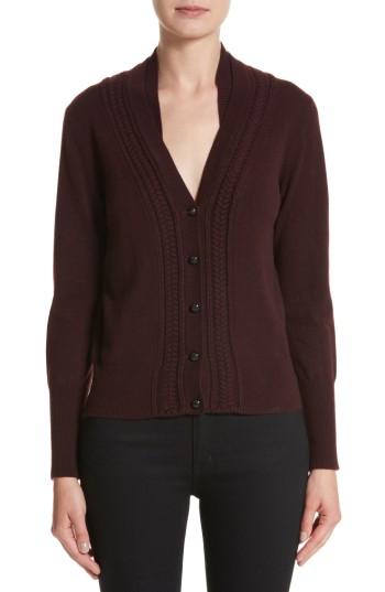 Women's Burberry Natisone Cashmere Cardigan - Red