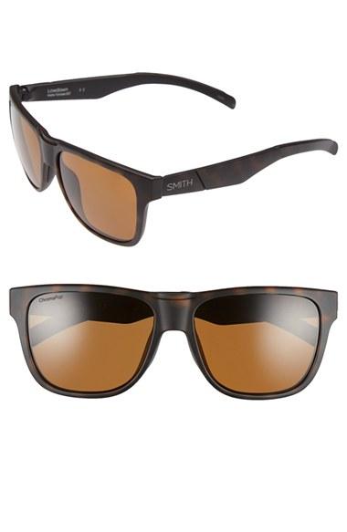 Women's Smith 'lowdown' 56mm Polarized Sunglasses - Matte Tortoise/ Polarized