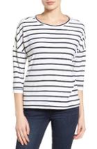 Women's Gibson Stripe A-line Tee - White