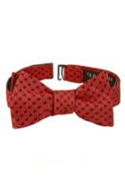Men's Ted Baker London Geometric Silk Bow Tie, Size - Red