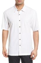 Men's Quiksilver Waterman Collection 'tahiti Palms' Regular Fit Short Sleeve Sport Shirt - White