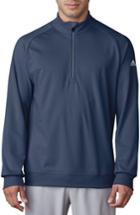 Men's Adidas Quarter Zip Gold Pullover - Blue