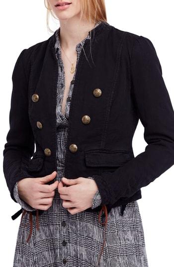Women's Free People Jagger Open Front Blazer - Black