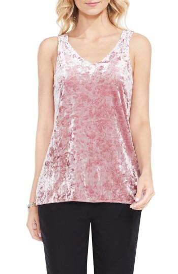 Women's Vince Camuto Crushed Velvet Knit Tank - Pink