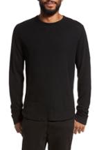 Men's Vince Double Knit Long Sleeve T-shirt - Black