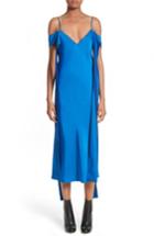 Women's Ellery Affair Cold Shoulder Satin Slipdress Us / 10 Au - Blue