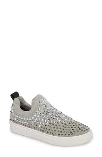 Women's Steve Madden Sherry Crystal Embellished Sneaker .5 M - Grey