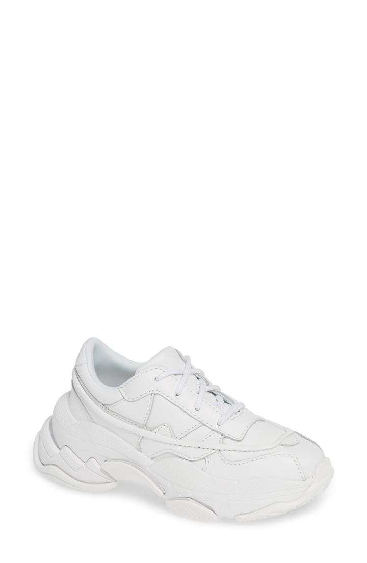 Women's Jeffrey Campbell Malware Wedge Sneaker .5 M - White