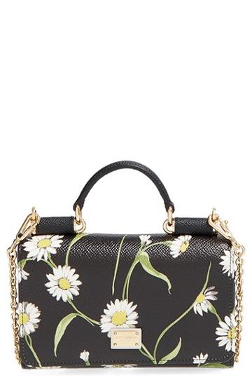 Dolce & Gabbana 'margherita' Print Iphone 6 & 6s Crossbody Chain Case