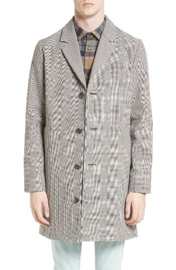 Men's A.p.c. Manteau Tristan Cotton & Linen Topcoat - Grey