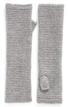 Women's Rebecca Minkoff Garter Stitch Fingerless Gloves, Size - Grey