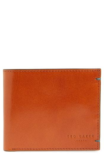 Men's Ted Baker London Logans Leather Wallet - Brown