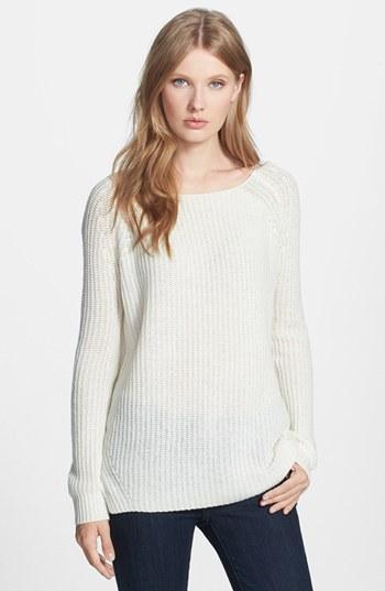 Theory 'mazalin' Cashmere Sweater Ivory