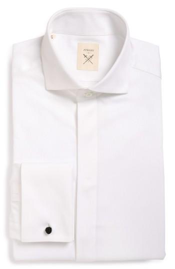 Men's Strong Suit 'pique' Trim Fit Tuxedo Shirt .5 R - White
