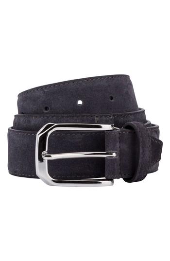 Men's Bugatchi Suede Belt - Navy