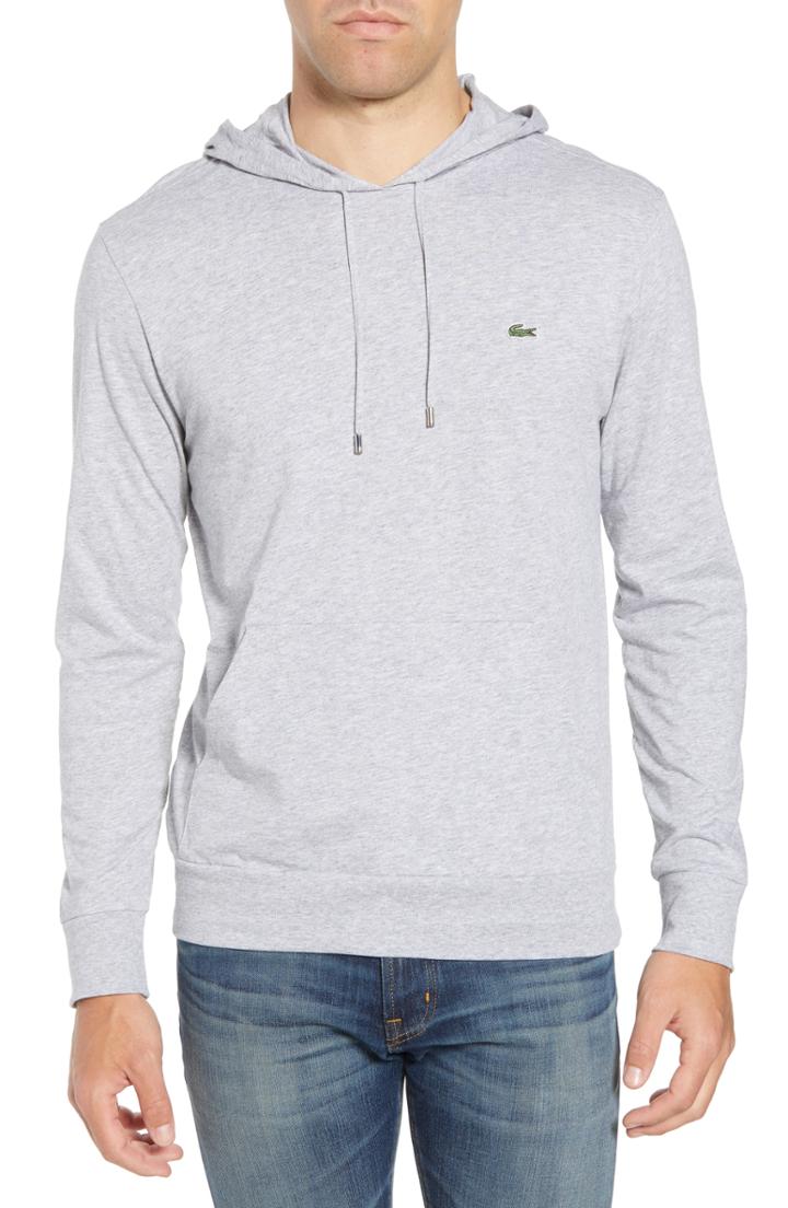 Men's Lacoste Pullover Hoodie (3xl) - Grey