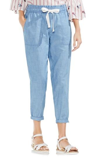 Women's Vince Camuto Drawstring Cotton Pants, Size - Blue