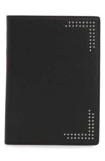 Mackage Studded Nappa Leather Passport Holder - Black