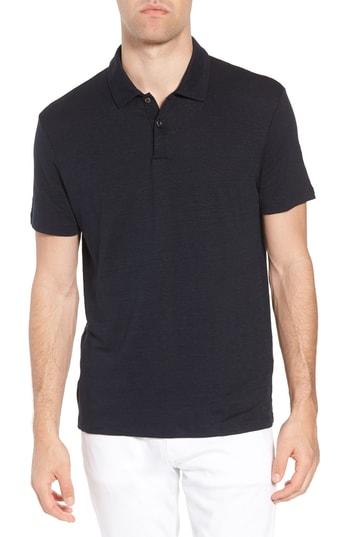 Men's Boss Hugo Boss Regular Fit Paino Linen Polo - Blue