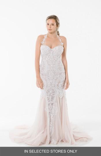 Women's Olia Zavozina Lena Lace Halter Gown