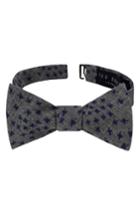Men's Ted Baker London Floral Wool Bow Tie, Size - Grey
