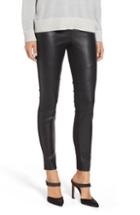 Women's Michael Michael Kors Faux Leather Front Moto Leggings - Black
