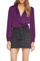 Women's Astr The Label Janice Crossover Front Top - Purple