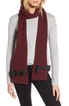 Women's Kate Spade New York Grosgrain Bow Muffler Scarf, Size - Burgundy