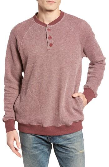 Men's Rvca Capo Henley Pullover - Burgundy