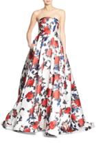 Women's Mac Duggal Floral Print Strapless Gown