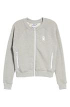 Women's Good American Crop Zip Sweatshirt - Grey