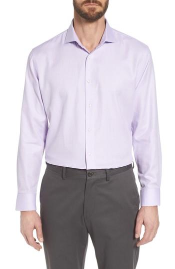 Men's Nordstrom Men's Shop Trim Fit Solid Dress Shirt 34/35 - Purple