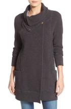 Women's Caslon Convertible Collar Sweater Coat - Grey