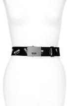 Women's Moschino Sporty Print Belt, Size - Black Print
