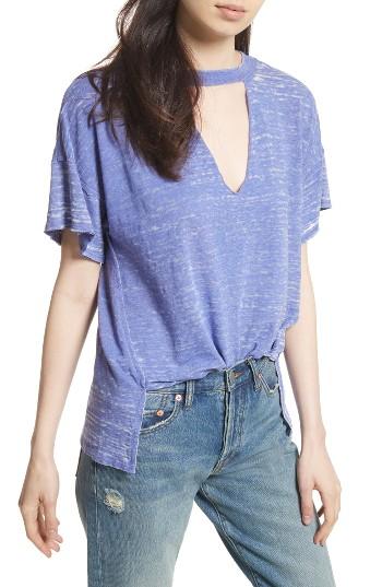 Women's Free People Jordan Burnout Tee - Purple