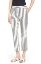 Women's Nordstrom Signature Stripe Crop Pants - White