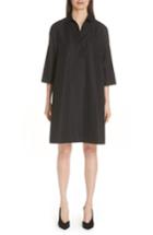 Women's Akris Punto Eyelet Detail Cotton Dress - Black
