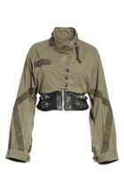 Women's Alexander Wang Leather Waist Military Jacket