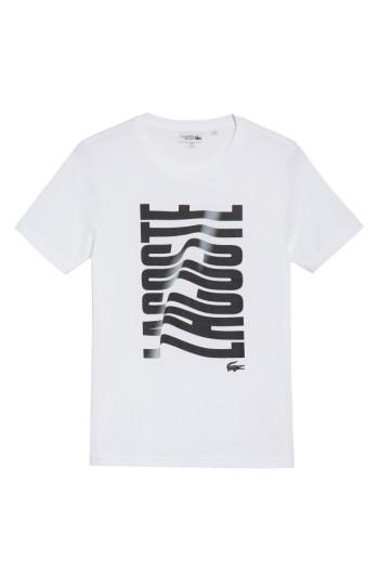 Men's Lacoste Vertical Graphic T-shirt (s) - White