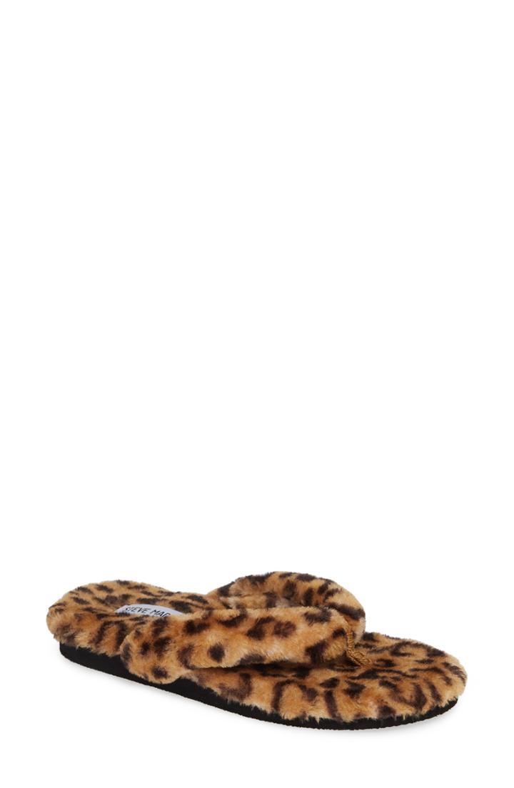 Women's Steve Madden Faux Fur Scrunchie, Coin Purse & Slippers - Brown