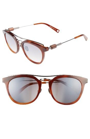 Women's Haze Zeal 52mm Aviator Sunglasses - Amber